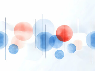 Wall Mural - Abstract Watercolor Circles Background