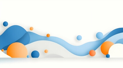 Wall Mural - Abstract Blue Orange Wave Background Illustration