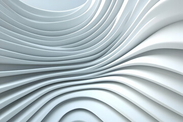 Sticker - Abstract 3D White Curve Background