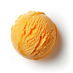 Wall Mural - Delicious orange ice cream scoop