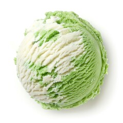 Wall Mural - Delicious green and white ice cream