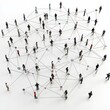 © jamrut - Abstract Network of Diverse Individuals Connected by Lines Showing Collaboration and Communication in Modern Society