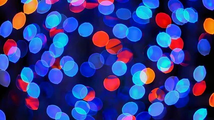 Poster - colorful bokeh lights in soft focus, abstract festive background. joyful celebration and vibrant moo