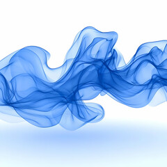 Wall Mural - Abstract Blue Smoke Illustration