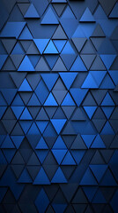 Wall Mural - Abstract 3D Blue Triangle Background