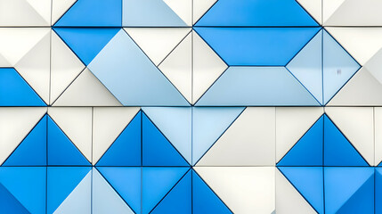 Wall Mural - Abstract Geometric Blue and White Pattern Background