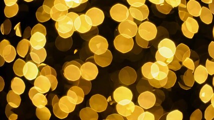 Aufkleber - Abstract blue and gold bokeh lights, festive and vibrant background. Celebration and holiday concept
