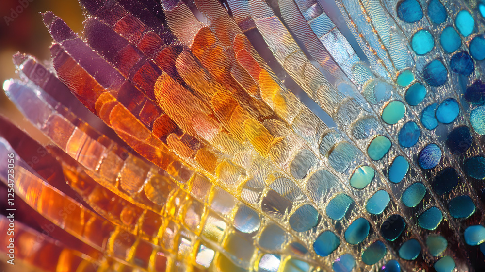 photograph of a butterfly’s wings, showing every tiny pattern and color ...