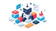 © Almahyra - AI robot analyzes data and automation.