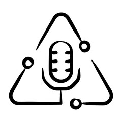 Wall Mural - Ai Podcast Production Icon