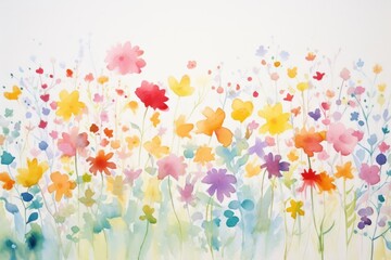 Canvas Print - Flowers background painting backgrounds pattern.