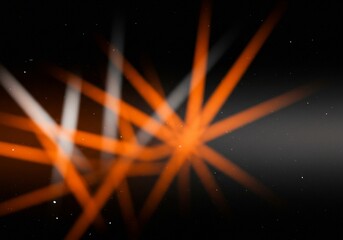 Wall Mural - this abstract visual features blurred lines of orange and white light intersecting and converging, c