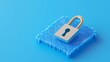 © Tackey - Digital security concept with a lock on a blue circuit board representing data protection and privacy controls