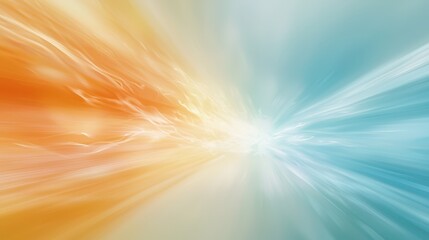 Wall Mural - vibrant blue and orange abstract background with glowing light, ideal for digital art, websites, mod