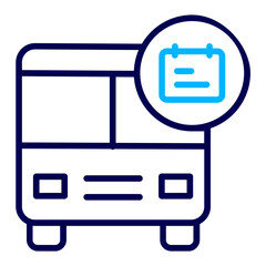 Sticker - Bus Calendar Outline Color icon