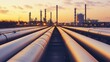 © NAIMAH - Sunset refinery pipelines energy industrial plant