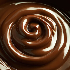 Canvas Print - Luxurious, glossy chocolate with a perfect shine.