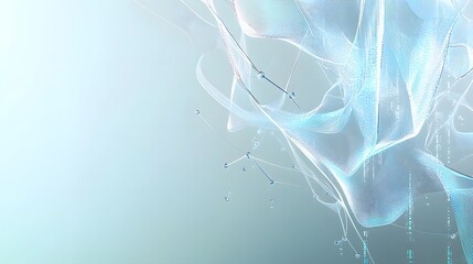 Wall Mural - abstract digital network flowing design