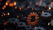 © MAY - teamwork Gear or Cog Interlocking Animated illustration of mechanical gears in motion, showing the connection and synergy between different team components.
