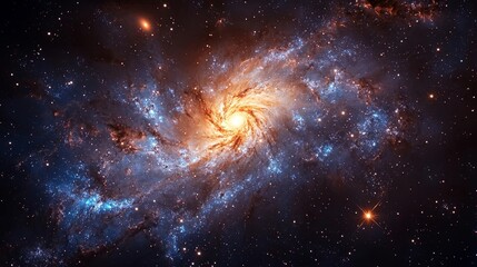 Wall Mural - mesmerizing deep purple spiral nebula with glowing teal accents and radiant starlight at center