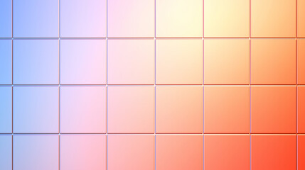 Canvas Print - A tile background featuring a smooth color gradient, transitioning from cool blue to warm orange.