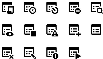 Set of Programming browser icons	
