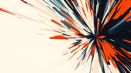 Poster - Abstract bursts of color emanating from a central point