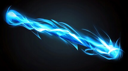Wall Mural - abstract blue energy flowing stream bright light effect dynamic visual illustration concept artwork