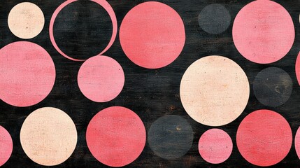 Wall Mural - colorful abstract dots on black background - modern artistic design for fashion, home decor, and cre