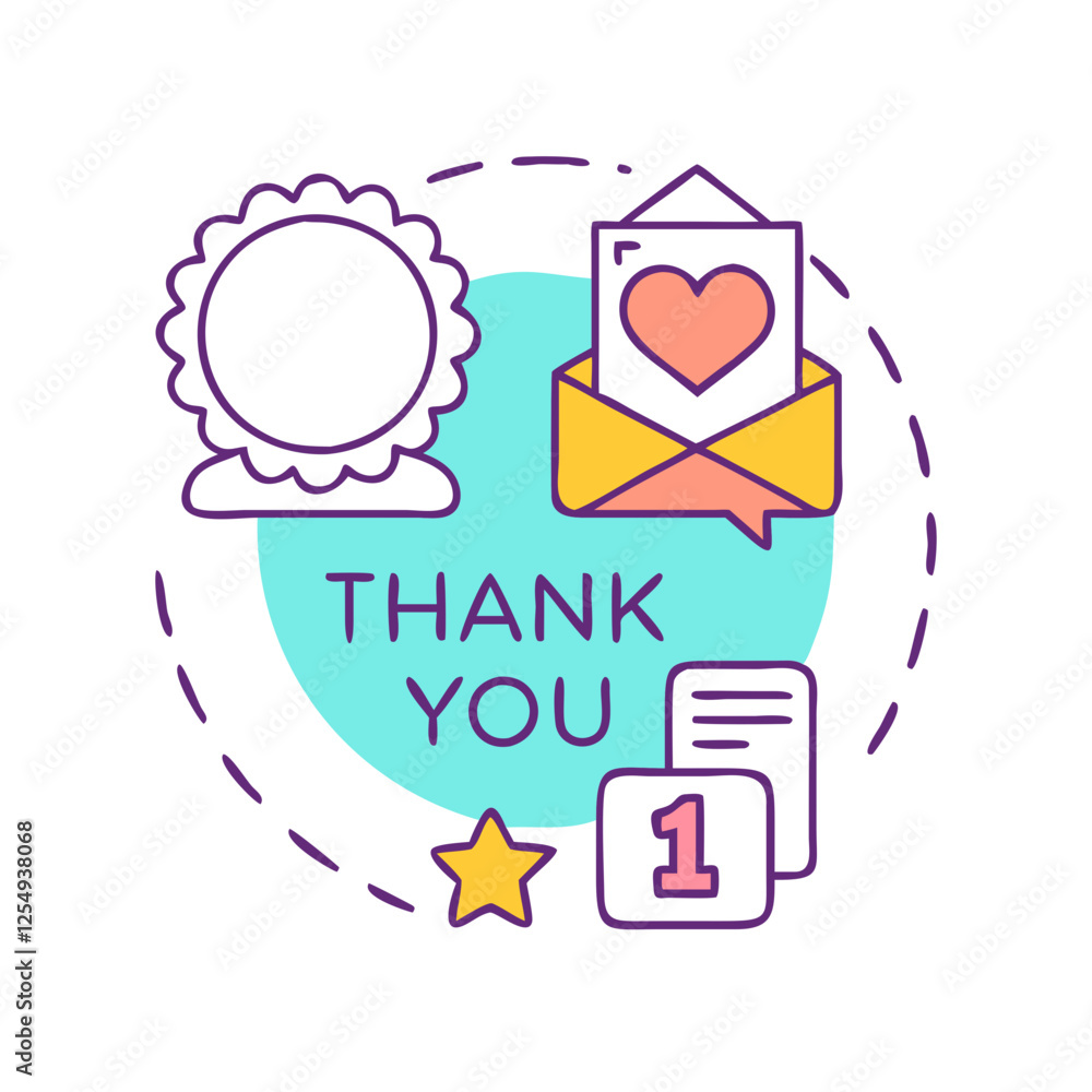 thank you icon, thank you vector illustration-simple illustration of ...