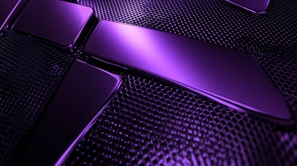 Wall Mural - close-up of a sleek, purple metallic surface with a textured pattern, showcasing smooth reflective e