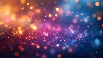 Wall Mural - a vibrant and colorful bokeh background filled with warm and cool tones of light, creating a dreamy 