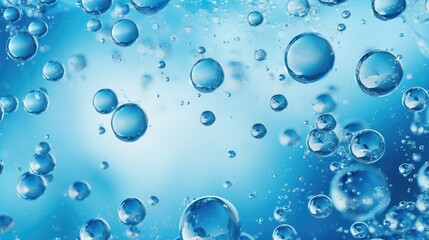 Sticker - clustered blue bubbles background