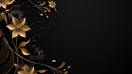 Wall Mural - shimmer gold and black background