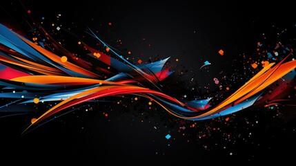 Wall Mural - energetic black modern background