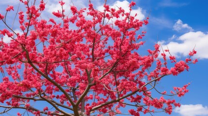 Wall Mural - delicate red bud tree