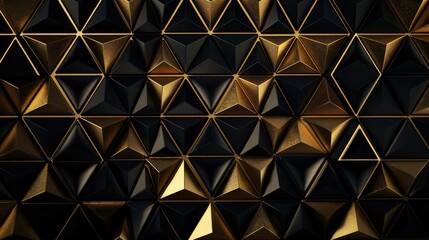 Wall Mural - interlocking gold geometric design