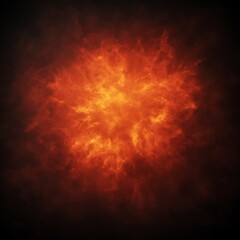 Wall Mural - fiery explosion of energy bursting forth from a singular point of origin in the void of space