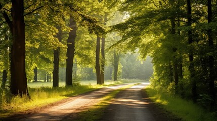 Wall Mural - landscape gravel road trees