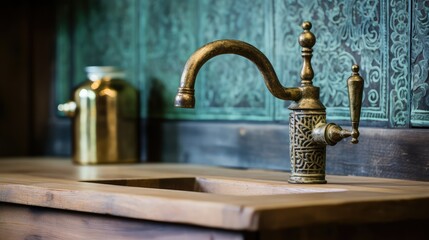 rustic water faucet