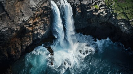 Wall Mural - plunge water top view