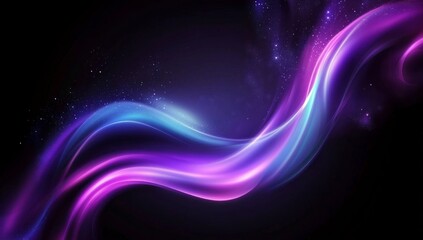 Poster - Purple, blue cosmic wave energy abstract background