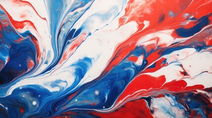 Wall Mural - vibrant red white blue abstract