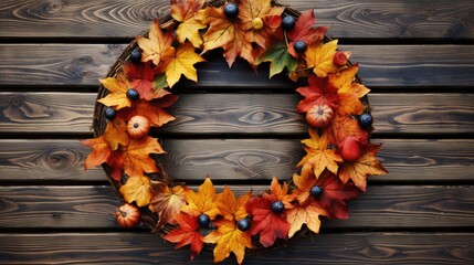 Wall Mural - outdoor leaf border fall