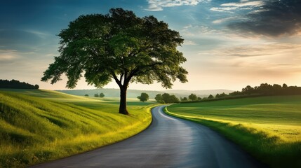 Wall Mural - nature road to horizon