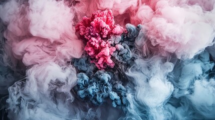 Aufkleber - Soft hazy color dispersion resembling smoke abstract art digital creation ethereal atmosphere artistic view visual concept