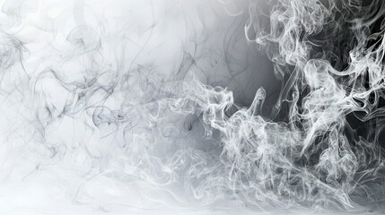 Aufkleber - Soft mist embracing calm in shades of white and gray abstract art digital medium serene atmosphere artistic perspective