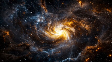 Poster - Spinning stars in the vastness of space cosmic phenomena digital art outer space aesthetic view astronomical wonders