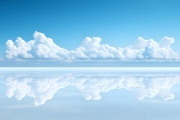 Wall Mural - Serene Cumulus Cloudscape 3D Render