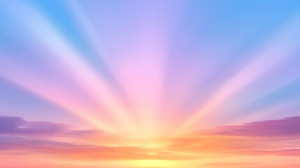 Wall Mural - Pastel Sunset Rays Abstract Background Image